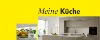 Cucina moderna con armadi grigi e isola. Nolte Kitchen.