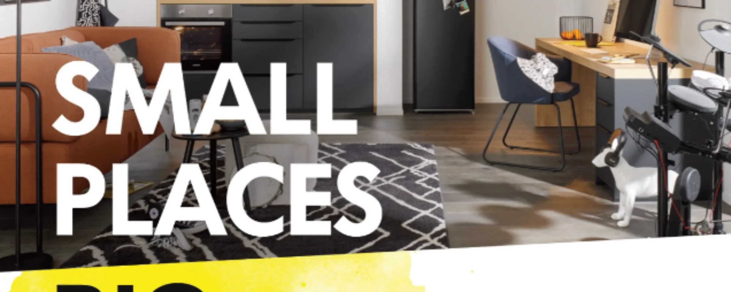 Un moderno spazio open space unisce cucina e soggiorno, con design Nolte Kitchen.