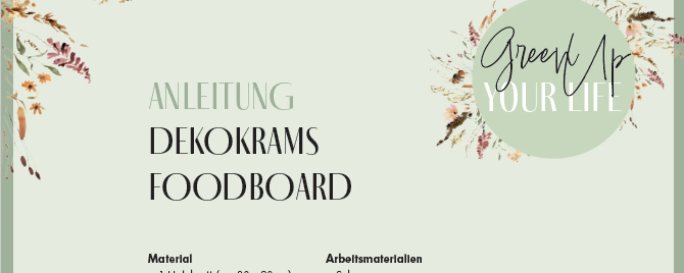 Guida per un foodboard decorativo con materiali e passaggi, presentata da Nolte Kitchen.
