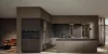Cucina moderna e minimalista con elementi in legno scuro e isola, Nolte Kitchen.