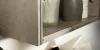 Un armadietto da bagno aperto con prodotti per la cura, adatto per Nolte SPA.