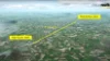 Vista aerea dei siti Nolte Kitchen a Melle e Löhne, collegati da una linea retta di 14 km.