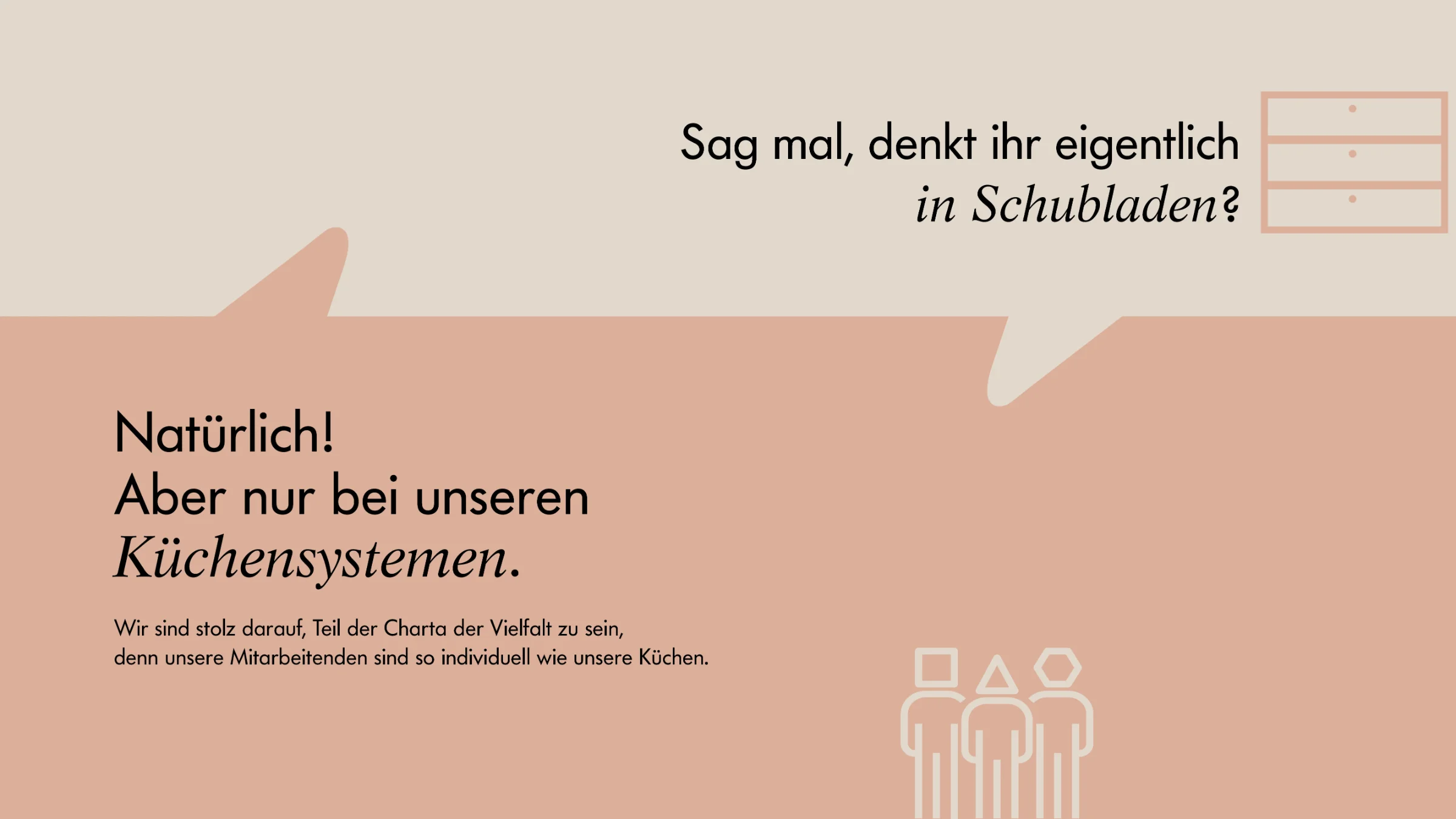 Grafica con testo sui sistemi cucina di Nolte Kitchen.