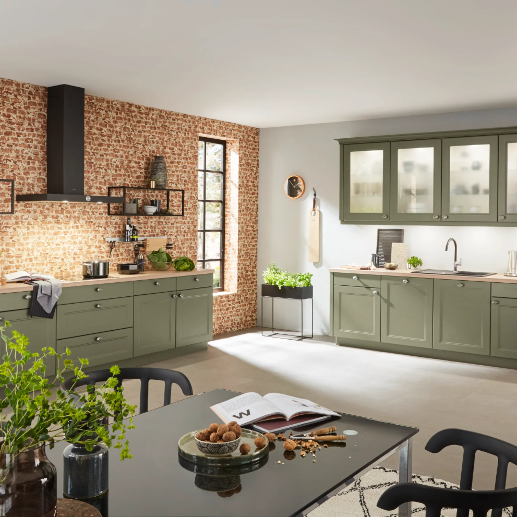 Cucina pratica in colori naturali
