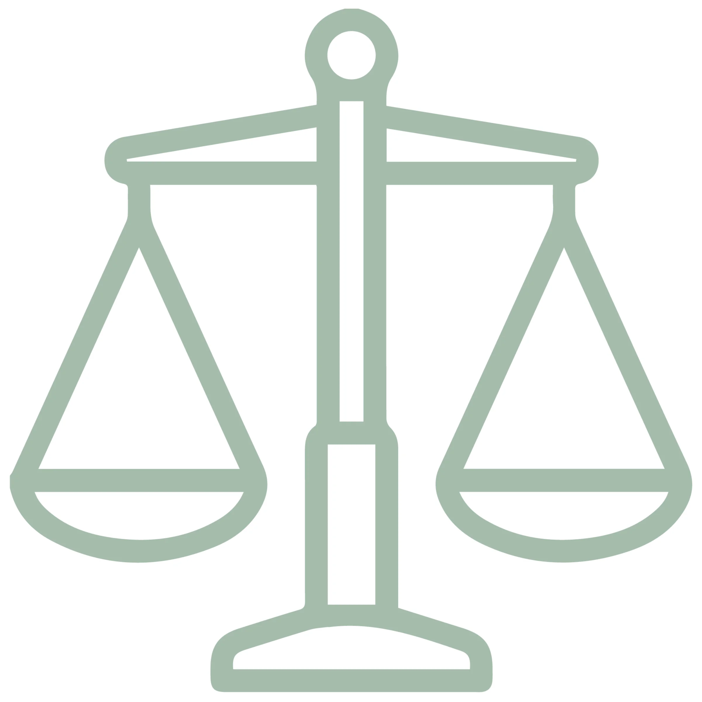 Un'icona di una bilancia che rappresenta equilibrio e giustizia.